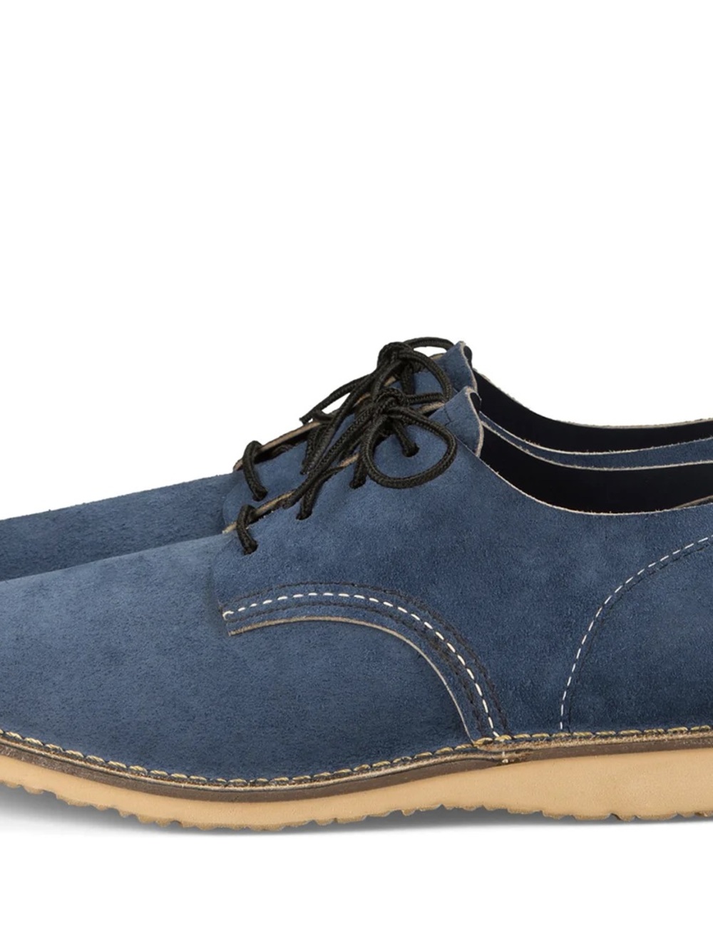 Red Wing 3305 the weekender Shoes Navy Suede Derby with Tan Crepe Sole